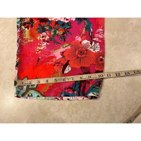 Natori Women’s PJ Set  Sz L Stunning Asian Floral Light  Loose Fit Pajama - Picture 13 of 15